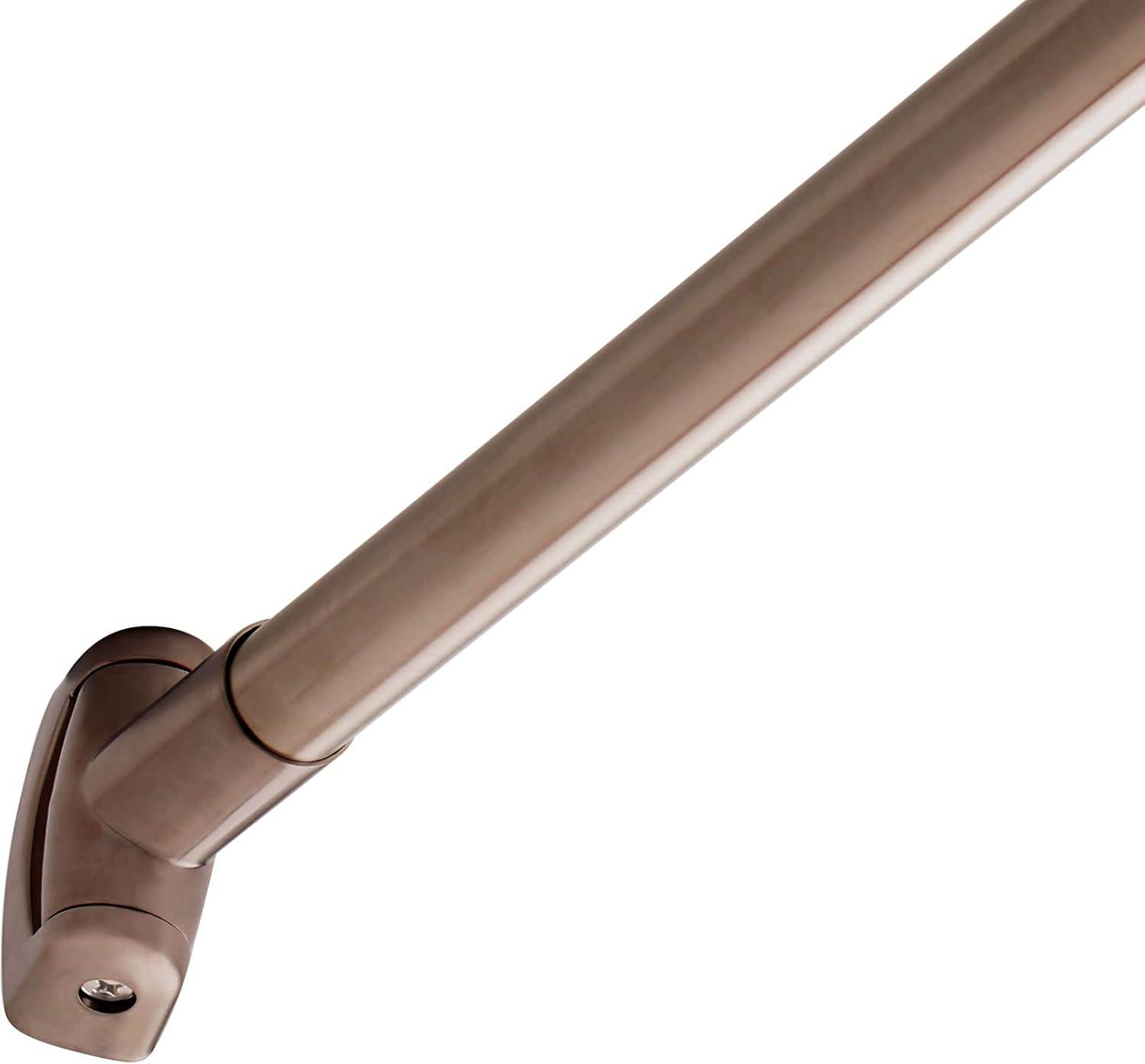 60" Chrome Curved Wall Mounted Shower Curtain Rod