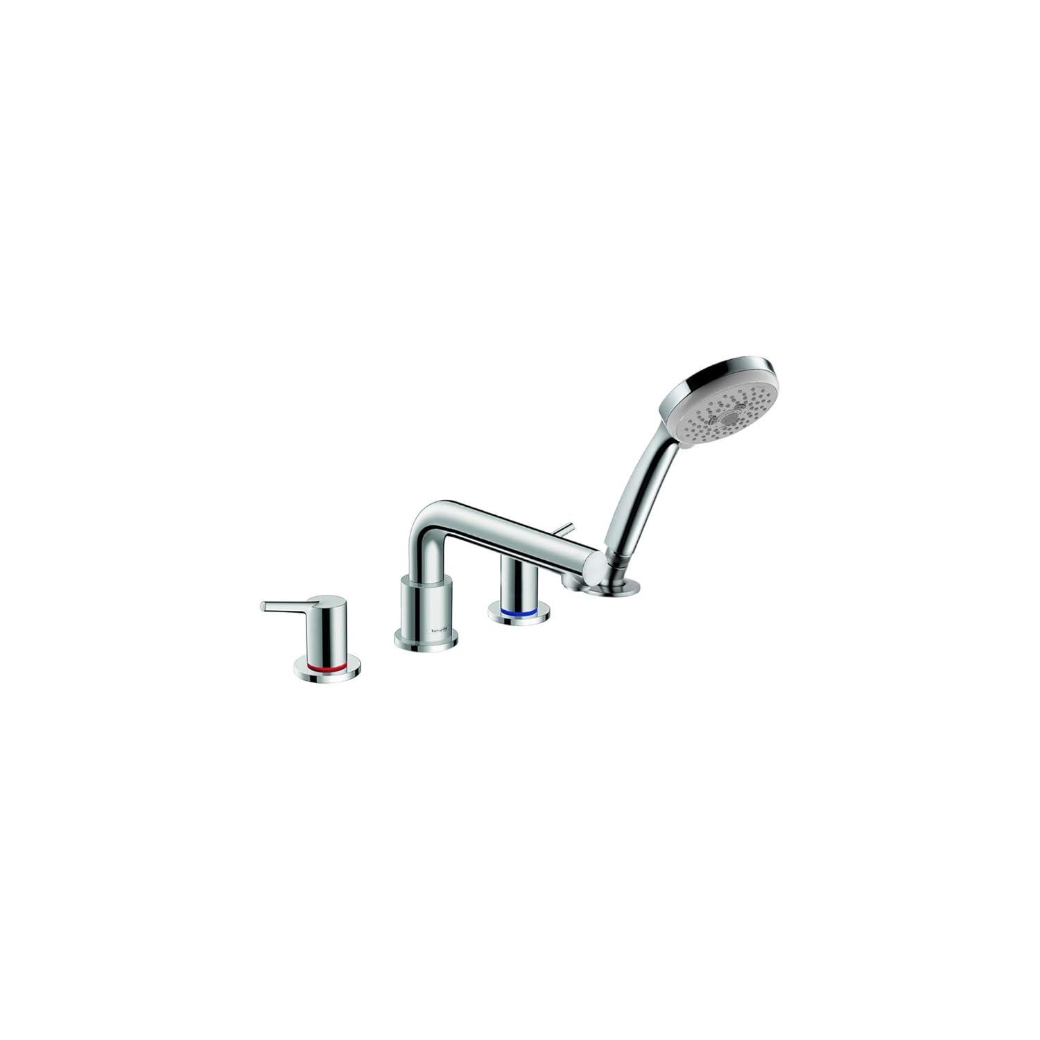 Talis S Double Handle Deck Mounted Roman Tub Faucet Trim with Diverter and Handshower