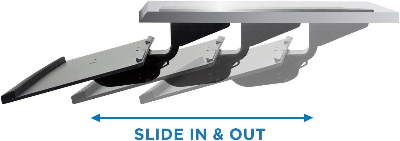 Mount-it Mount-It! Under Desk Keyboard Tray and Mouse Platform with Gel Wrist Pad, 17 inch Space Saving Track