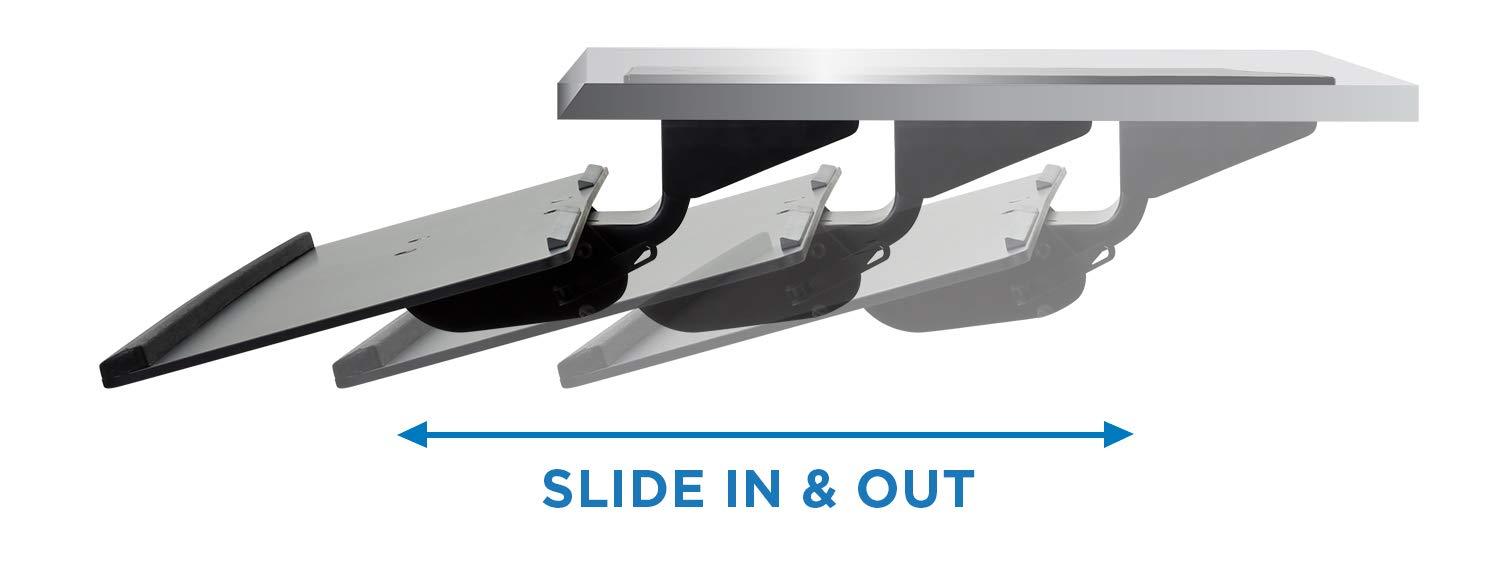 Mount-it Mount-It! Under Desk Keyboard Tray and Mouse Platform with Gel Wrist Pad, 17 inch Space Saving Track