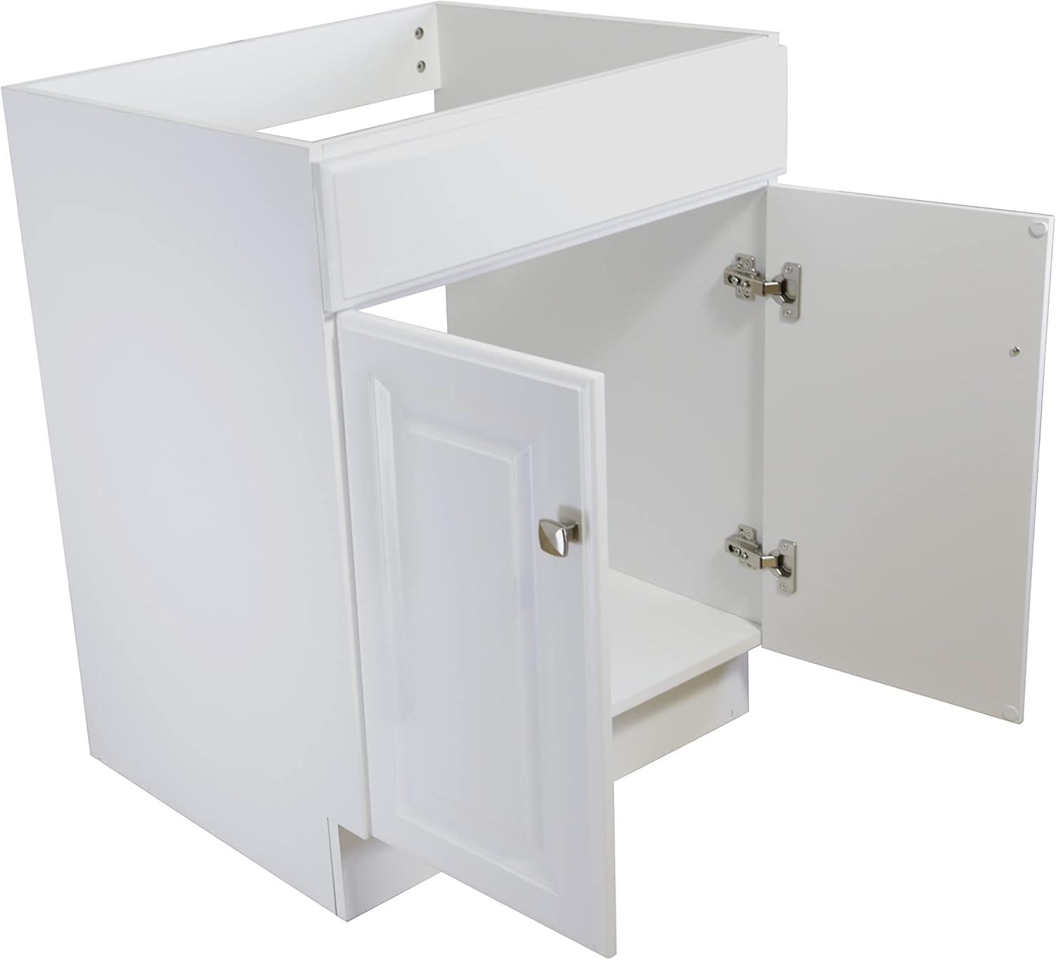 Wyndham 24" White MDF Freestanding Bathroom Vanity Cabinet