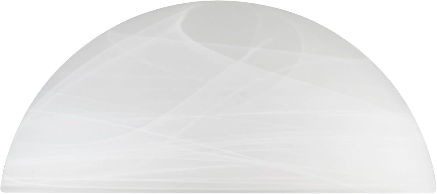 Aspen Creative 23516-21,Albaster Glass Shade for Medium Base Socket Torchiere Lamp, Swag Lamp and Pendant,13" Diameter x 5-3/4" High.