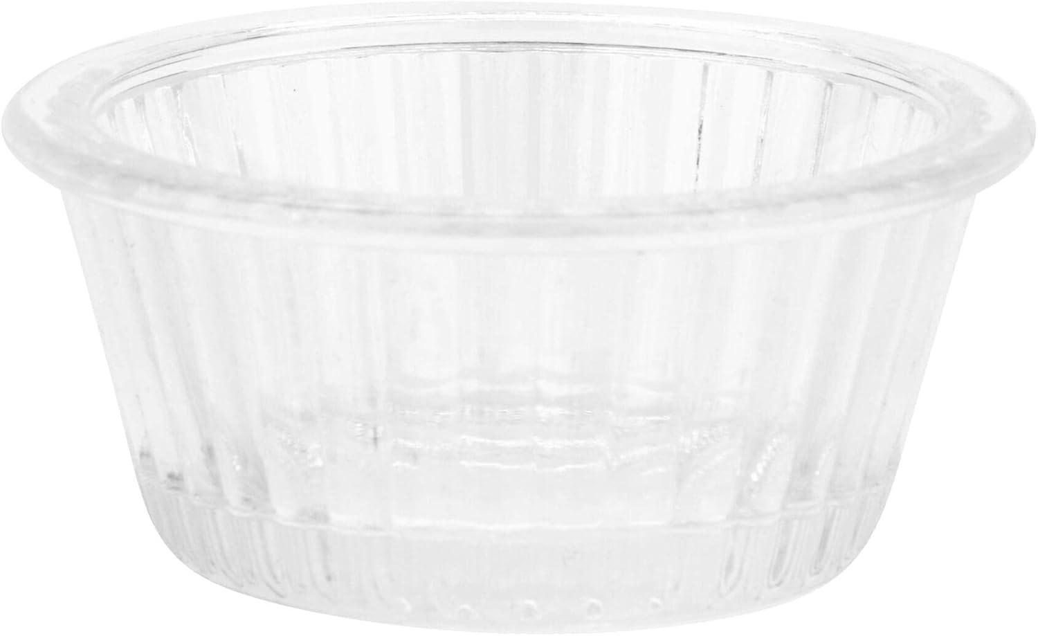 G.E.T. ER-001-CL 1 oz. Fluted Ramekin, Break Resistant, San, Clear (Pack of 12)