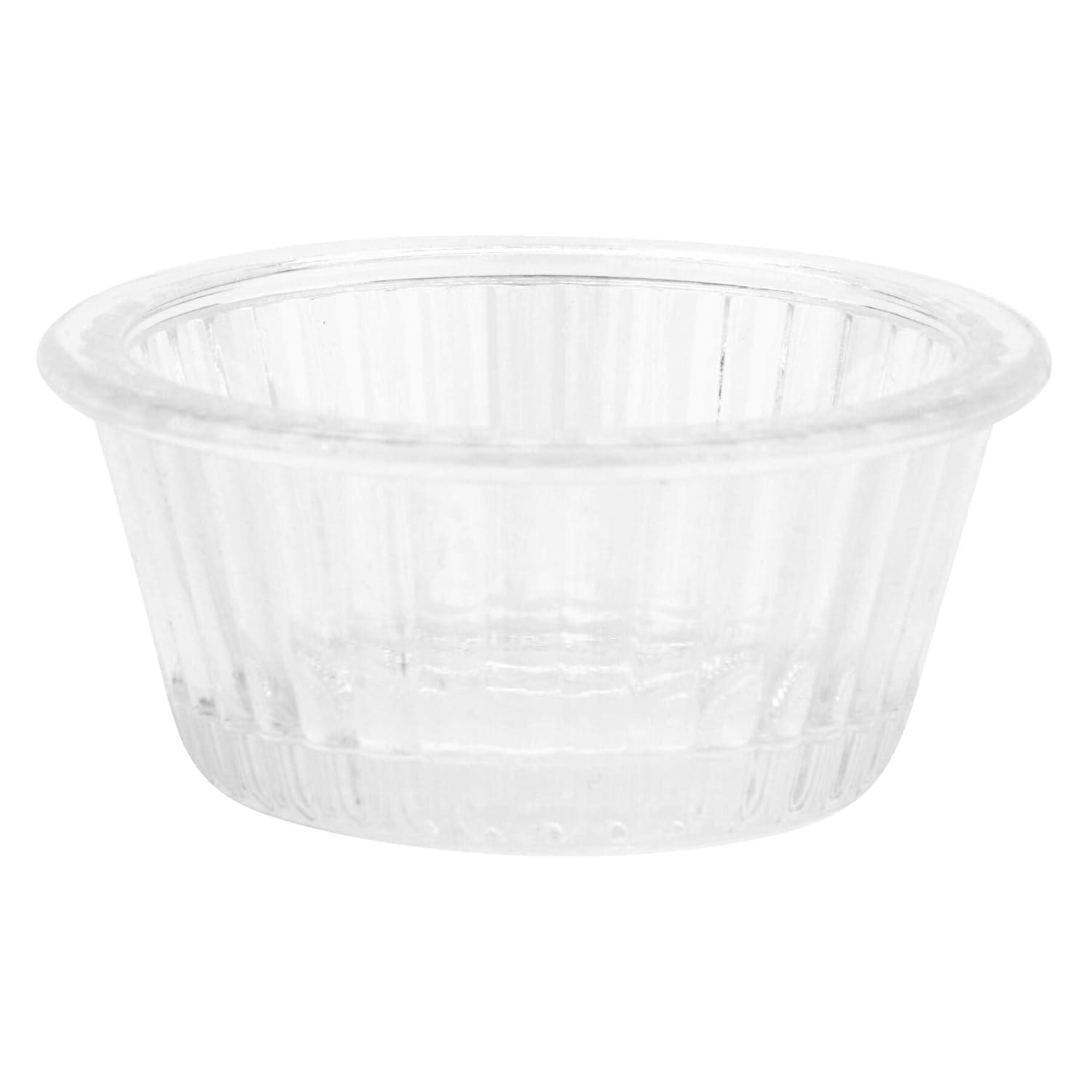 G.E.T. ER-001-CL 1 oz. Fluted Ramekin, Break Resistant, San, Clear (Pack of 12)