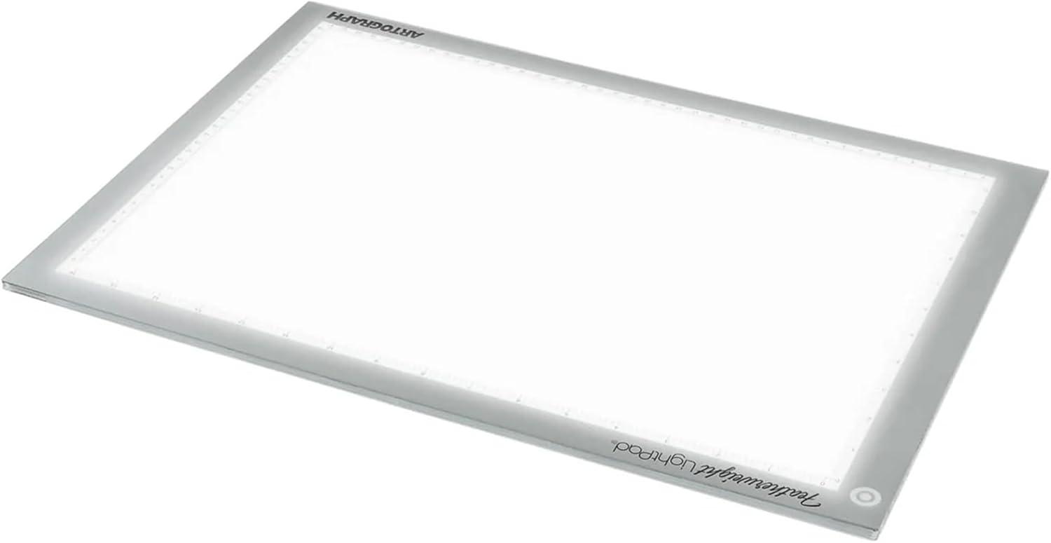 Artograph Featherweight Ultra Thin Lightpad, 12" x 17" Dimmable Slim LED Lightbox Drawing Board for Tracing, Crafting, and Drafting