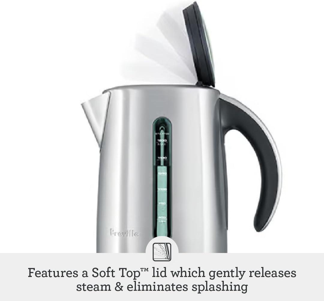 Breville IQ Electric Kettle, Brushed Stainless Steel, BKE820XL, 7.5 Cups,Silver