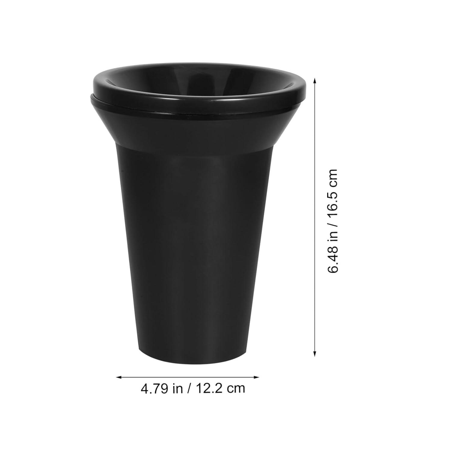 True Spittoon Plastic Wine Tasting Dump Bucket in Black