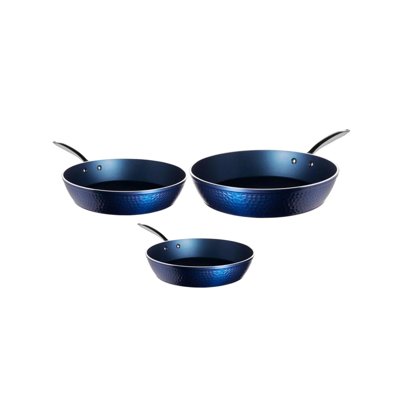 Orgreenic Ceramic Nonstick 6-PC Sauté & Frying Pan Set, 8", 10",12" with Glass Lids