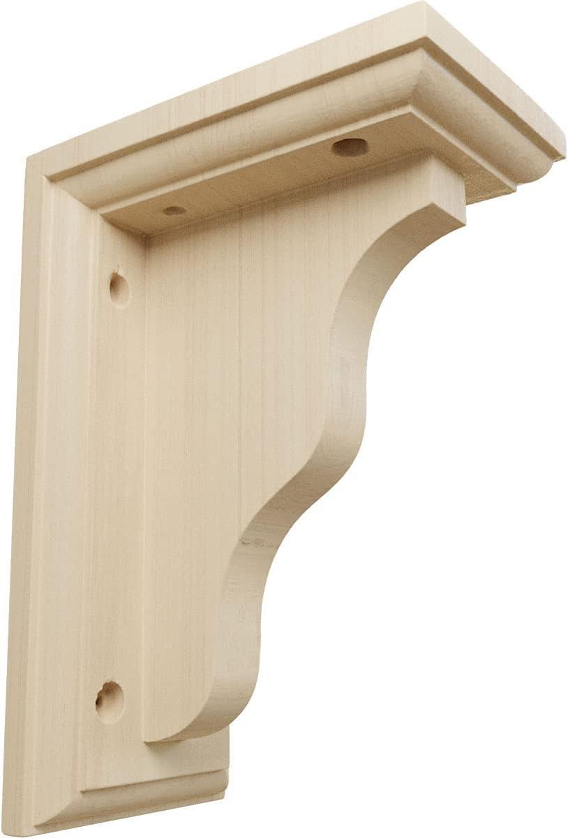 Hamilton 7" Natural Rubberwood Traditional Corbel Bracket