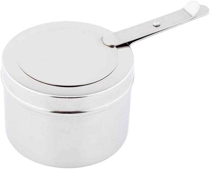 acdanc  8 oz Stainless Steel Chafer Fuel Holder - with Cover, Mirrored Finish - 6 1/2" x 3 1/2" x 2 1/2" - 1 count box