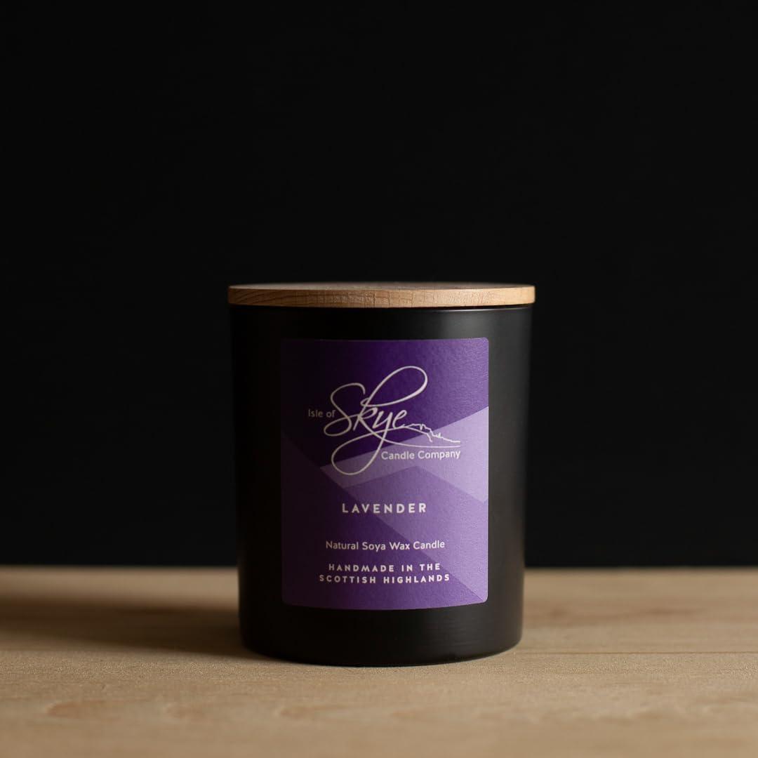 Isle of Skye Candle Co. Lavender Natural Candle 45h Large Tumbler Handmade in Scotland