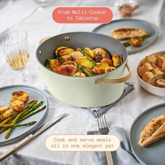 Beautiful 10 in 1, 6 Qt Electric Multi-Cooker, Sage Green by Drew Barrymore