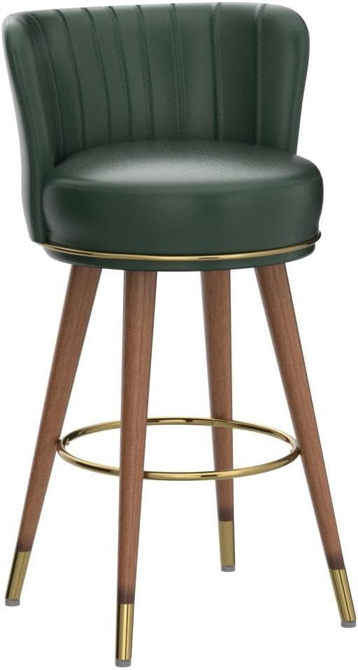 Everly Quinn Anneli Swivel 24'' Swivel Counter Height Bar Stools Counter Stools for Kitchen Island
