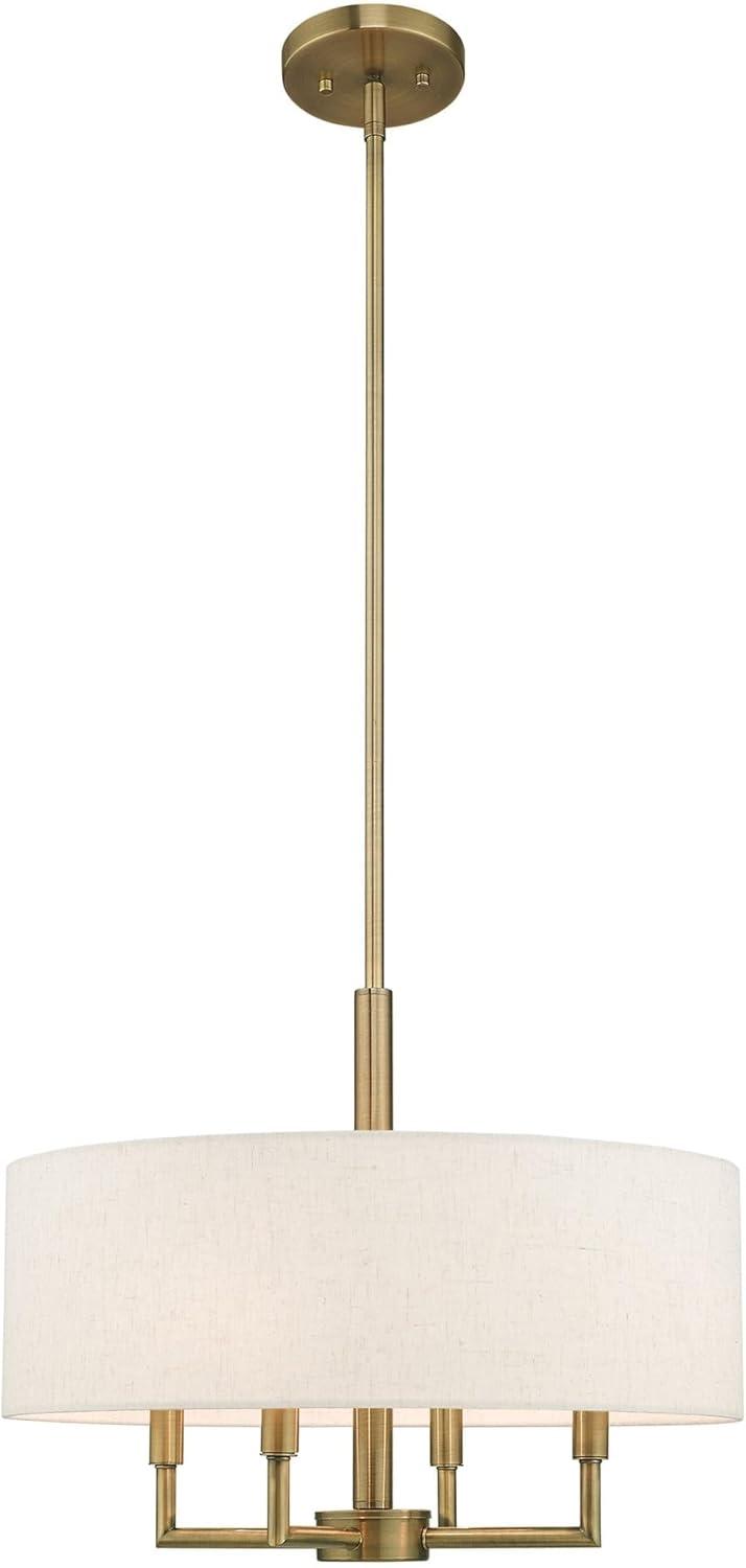 Livex Lighting Meridian 4 - Light Chandelier in  Antique Brass