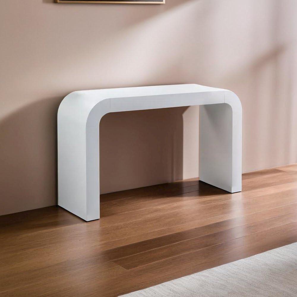 TOV Furniture Hump White Acacia Finish Console Table
