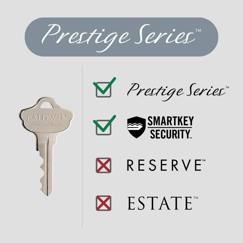 Baldwin Torrey Low Profile Rose Keyed Entry Lever Featuring Smartkey in VB