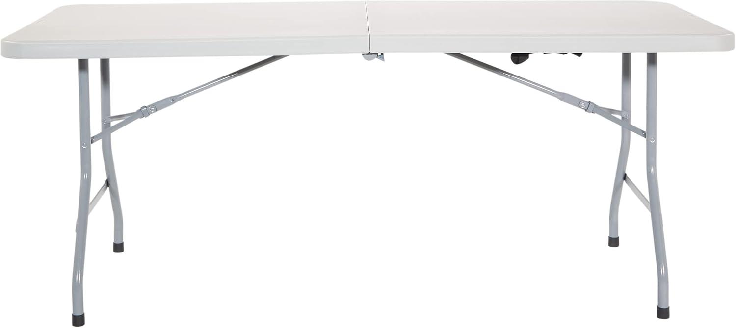 Office Star Products 72" Rectangle Center Fold Multi Purpose Folding Table - White