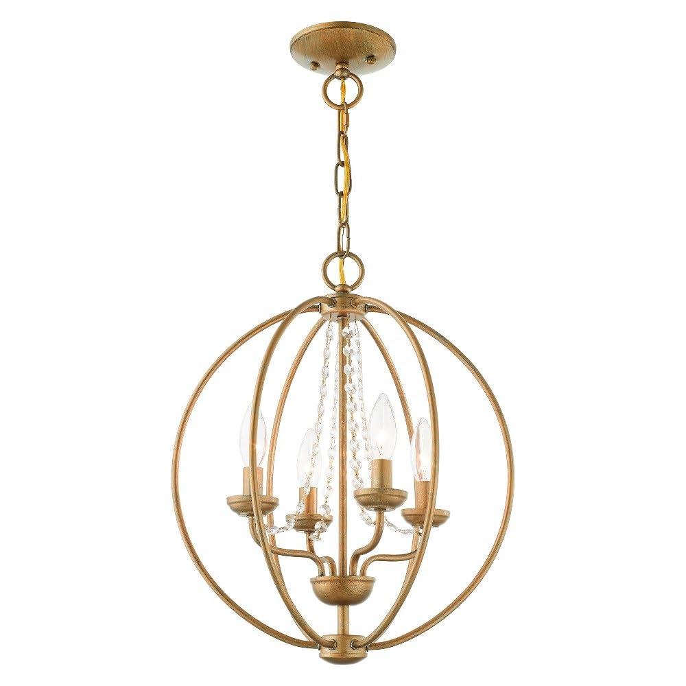 Livex Lighting Arabella 4 - Light Chandelier in  Black/Brushed Nickel