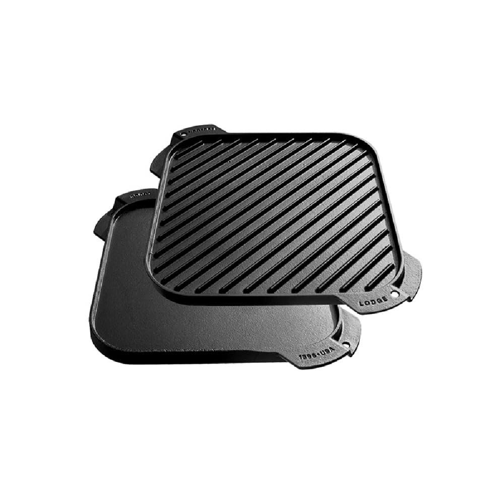 Lodge Logic LSRG3 Pre Seasoned Single Reversible Grill Griddle
