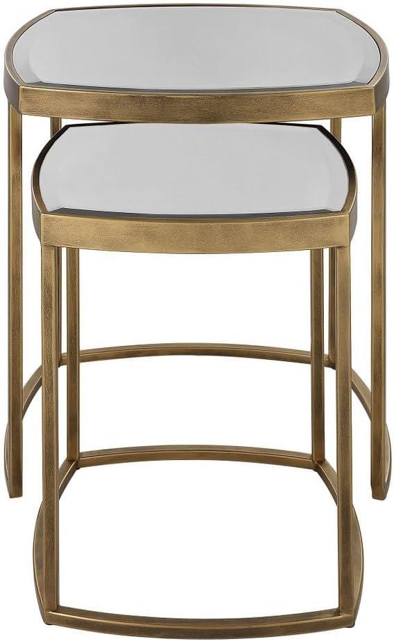 Uttermost Vista Gold Nesting Tables, Set Of 2