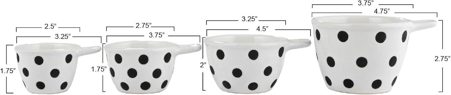 Creative Co-Op Creative Co-Op Melange 4 -Piece Ceramic Measuring Cup Set