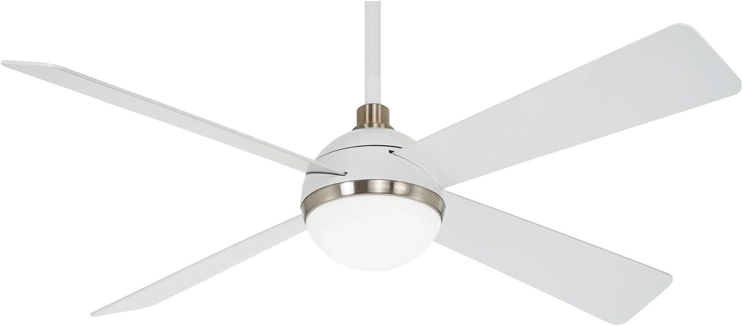 54" 4 - Blade LED Standard Ceiling Fan with Remote Control and Light Kit Included