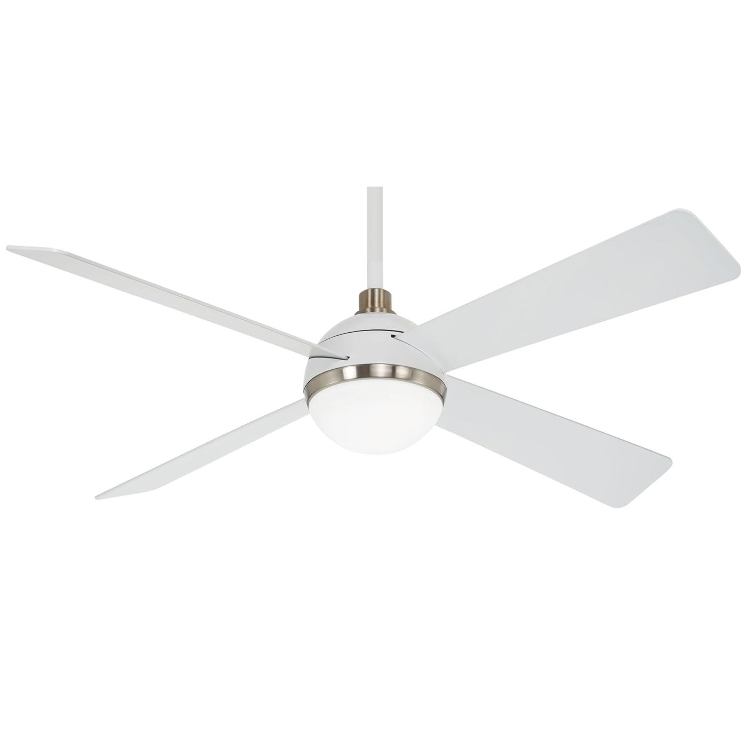 54" 4 - Blade LED Standard Ceiling Fan with Remote Control and Light Kit Included