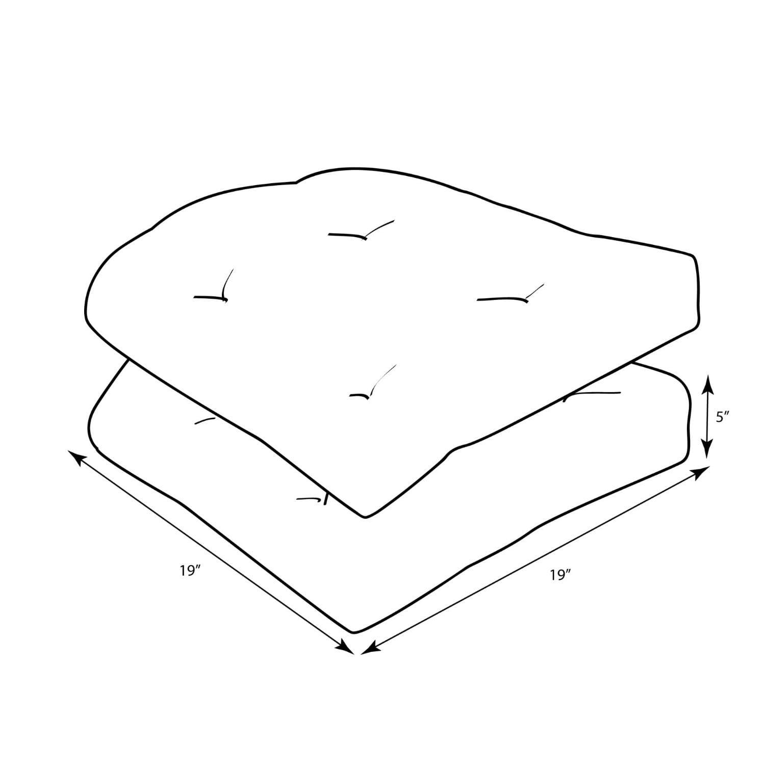 Pillow Perfect Outdoor 5'' Dining Chair Seat Cushion (Set of 2)