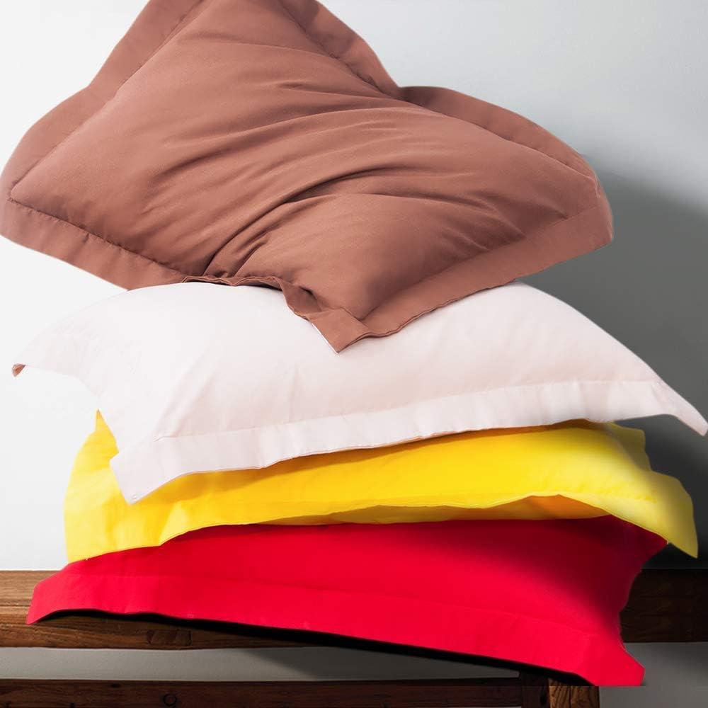 BEFIHO Standard Pillow Shams - 2 Pack Brushed Microfiber 20X26 Sham Covers - Super Soft And Cozy, Wrinkle, Fade, Stain Resistant Oxford Pillowcases (Set of 2)