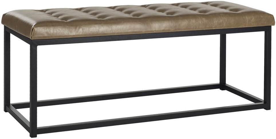Reynolds Bench - Tan/Black - Safavieh