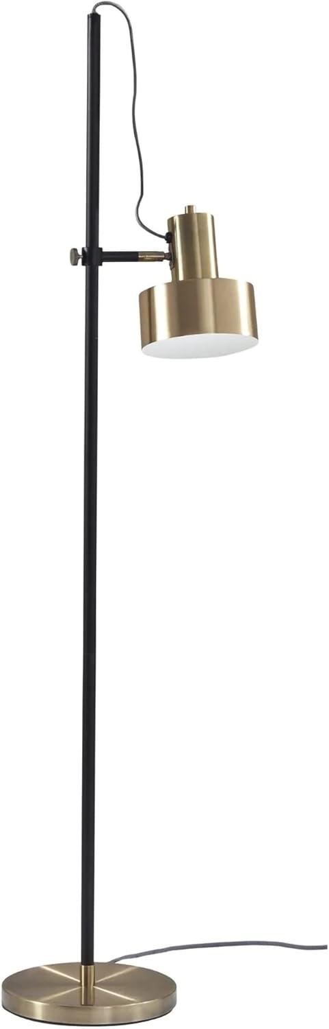 56.5'' Matte Black LED Swing Arm Floor Lamp