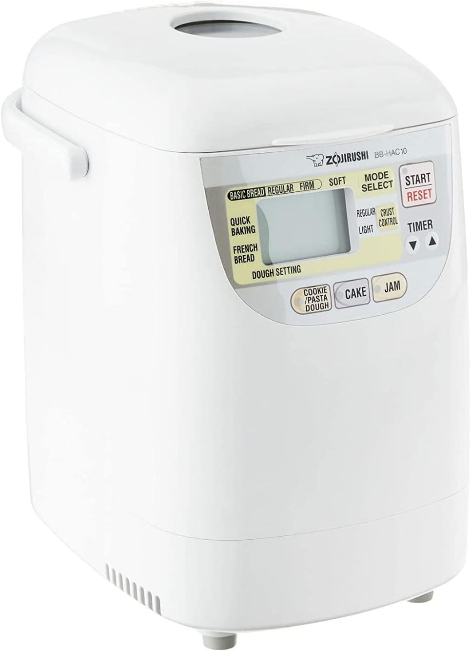 Zojirushi Home Bakery Bread Baker - BB-HAC10WZ: 8 Settings, 1 lb Capacity, Delay Timer, Digital Control, White