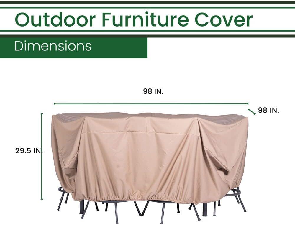 Nude Sun Resistant Outdoor Furniture Cover for 5-Piece Set