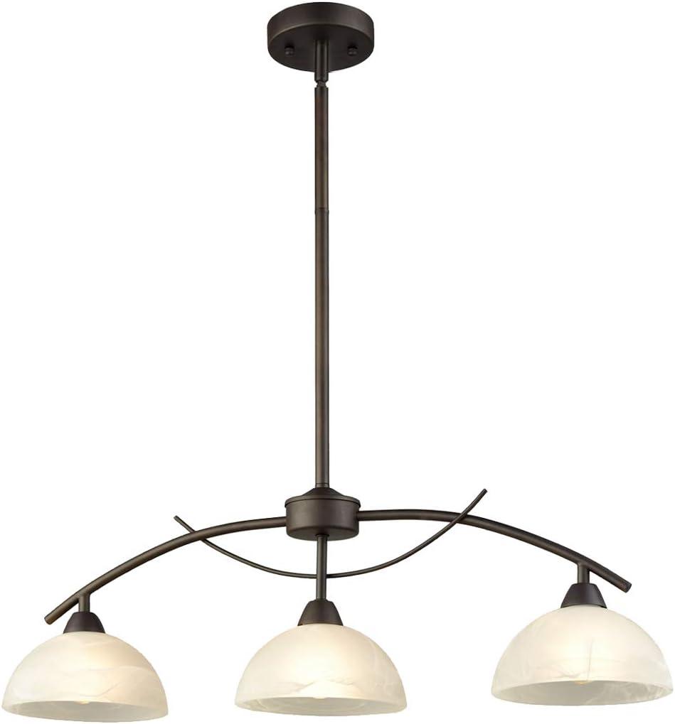 Dazhuan Vintage Frosted Glass Shade Pendant 3-Lights Chandelier Hanging Ceiling Lighting Fixtures