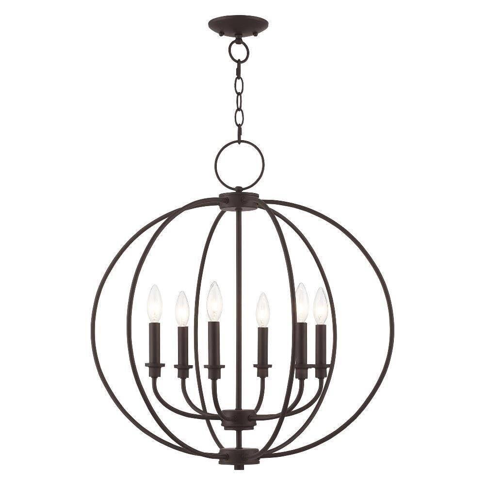 Livex Lighting Milania 6 - Light Chandelier in  Bronze
