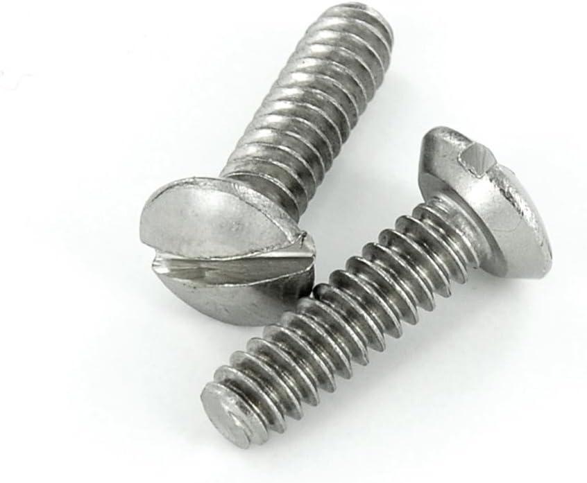 Stainless Steel Oval Head Slot Machine Screws, 1/2 Inch, 100-Pack