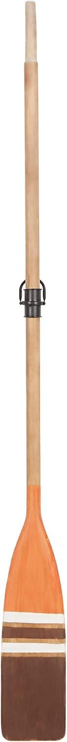 DecMode Multi Colored Wood Novelty Canoe Oar Paddle Wall Decor with Arrow and Stripe Patterns (2 Count)