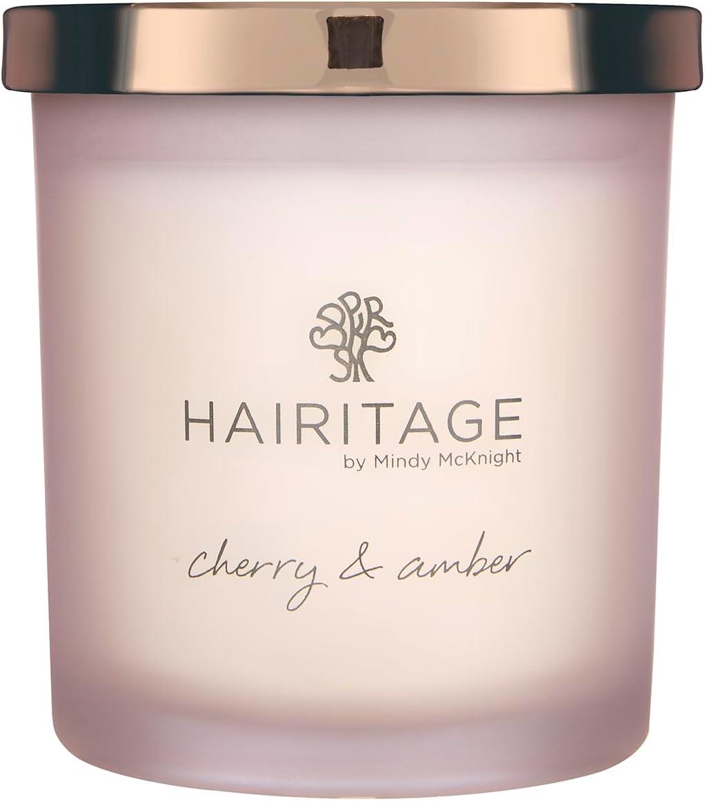 Hairitage Light Me Up Cherry & Amber Scented Cotton Wick & Soy Wax Blend Candle, 7 oz.