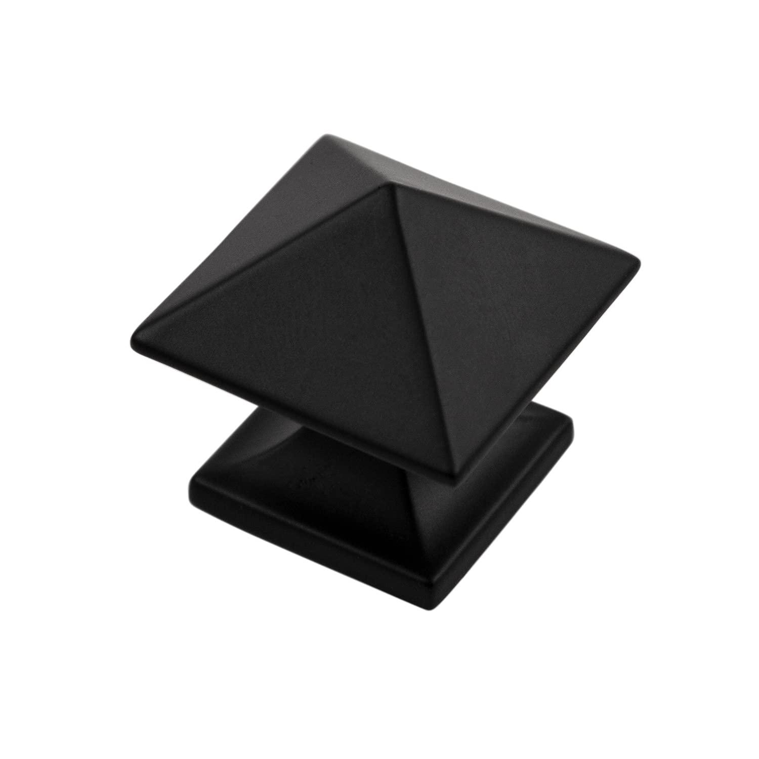 Hickory Hardware Studio Collection Knob - Cabinet Knob Matte Black - Transitional Hardware for Drawers & Cabinets