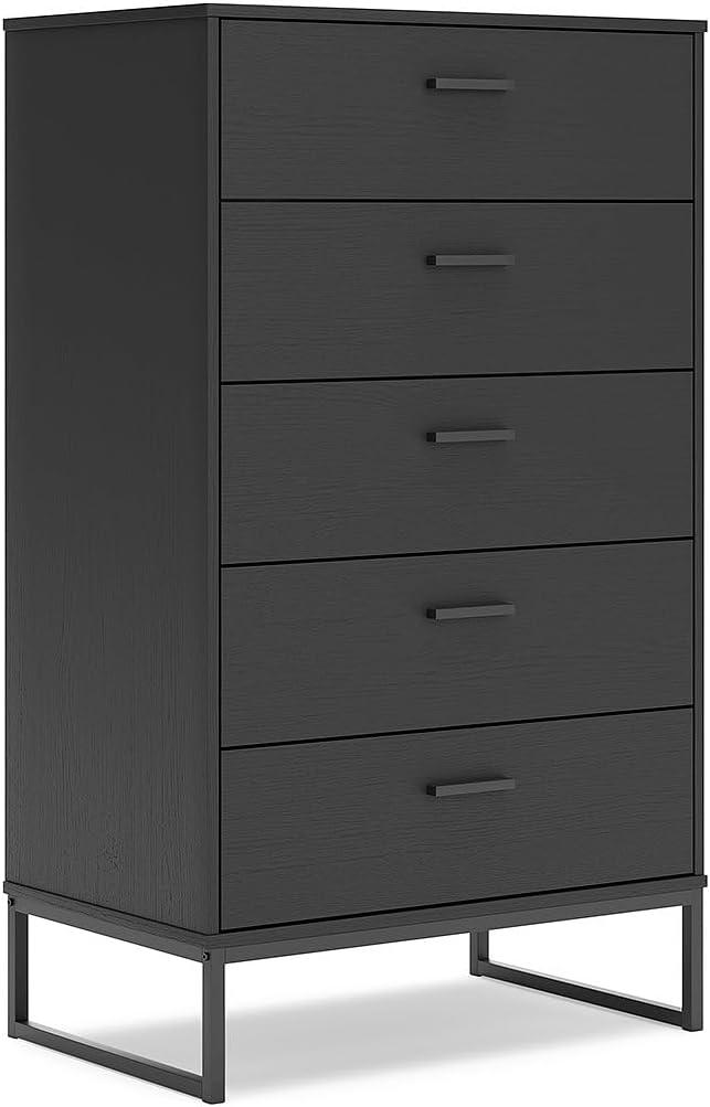 Signature Design by Ashley Socalle 5 Drawer Dresser, Black