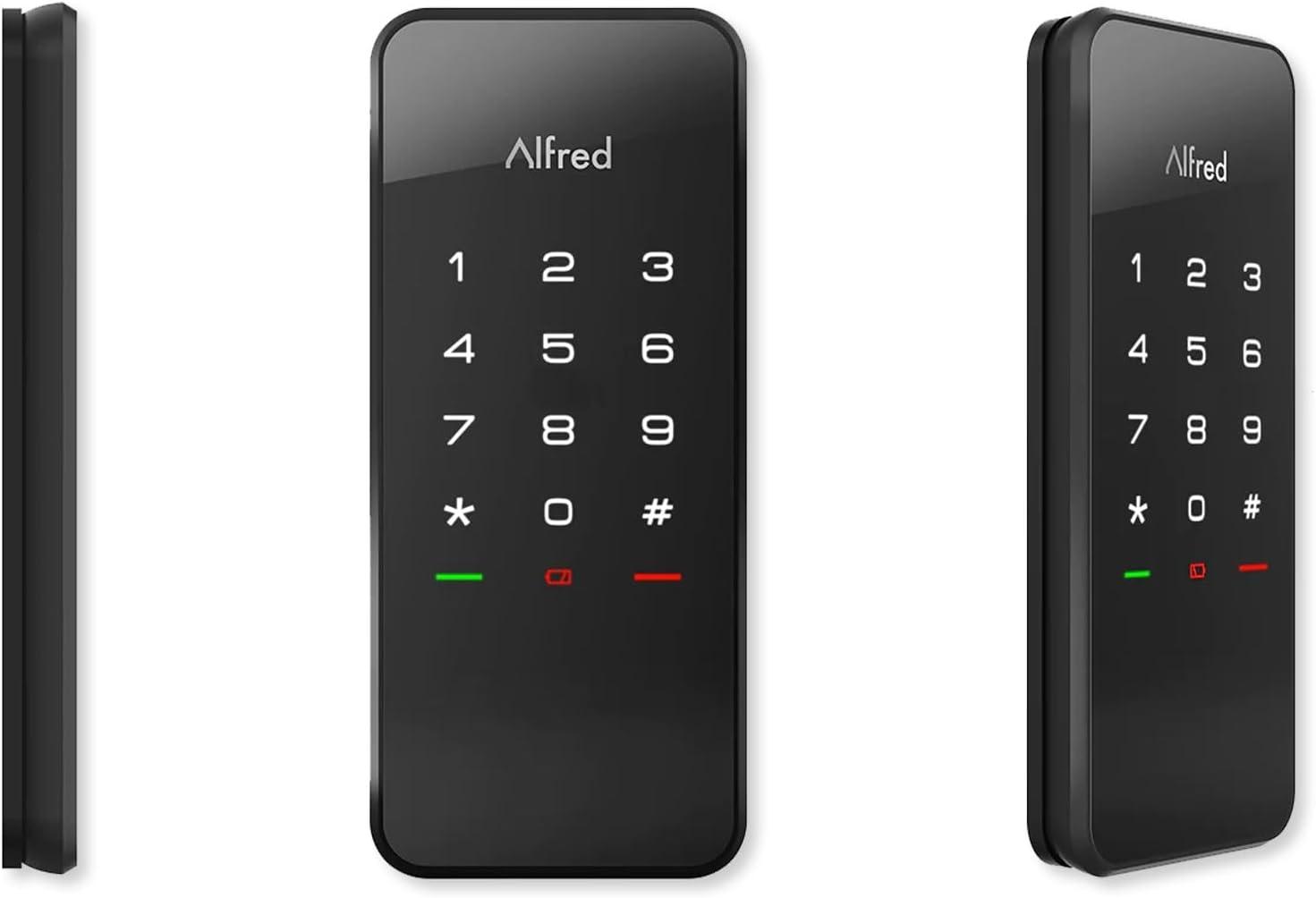 Alfred Black Touchscreen Smart Deadbolt with Bluetooth and Z-Wave