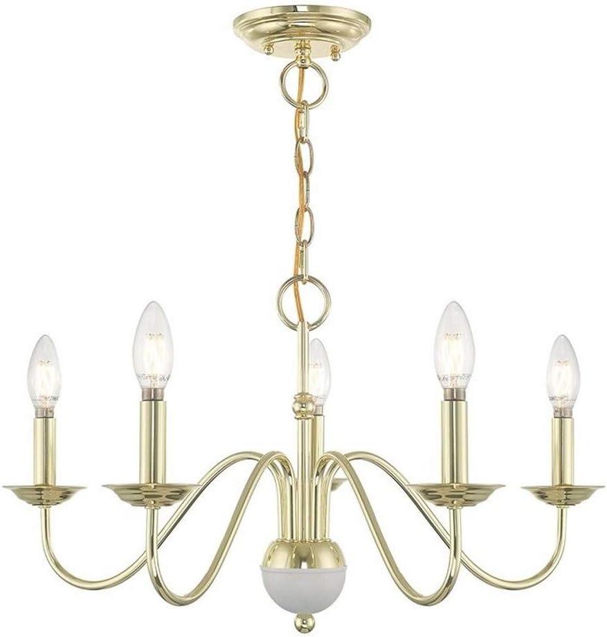 Livex Lighting Windsor 5 - Light Chandelier in  Polished Brass