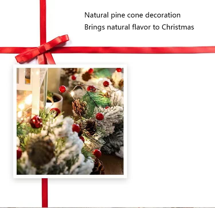 Yahpetes 12 Pcs Christmas Pine Cones 1.96" Snow Tipped Natural Pine Cone Decorations Christmas Rustic Pinecone Ornaments for Decorating and Designing(12 pcs)