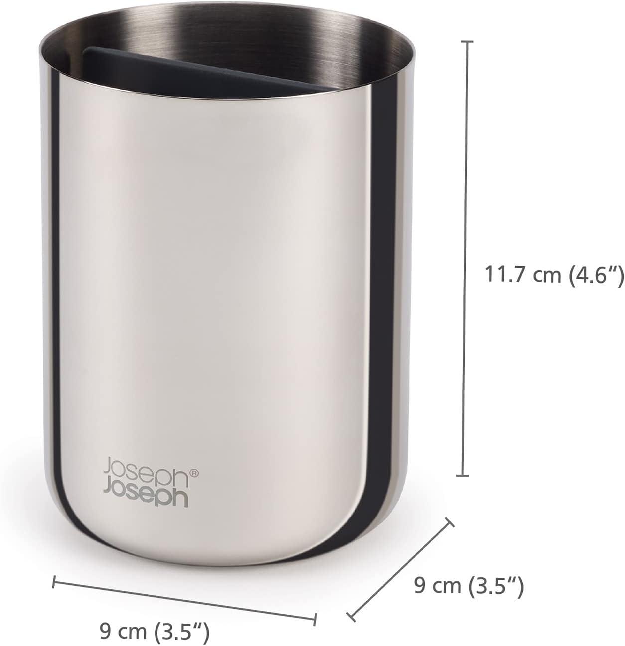 Joseph Joseph EasyStore Luxe Stainless Steel Compact Toothbrush Holder