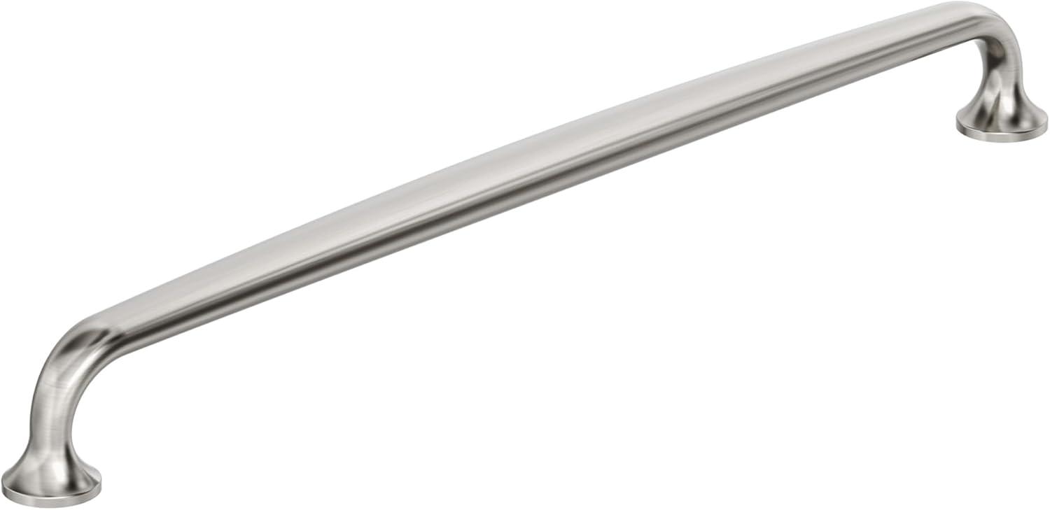 Amerock Renown 10-1/16 inch (256mm) Center-to-Center Satin Nickel Cabinet Pull