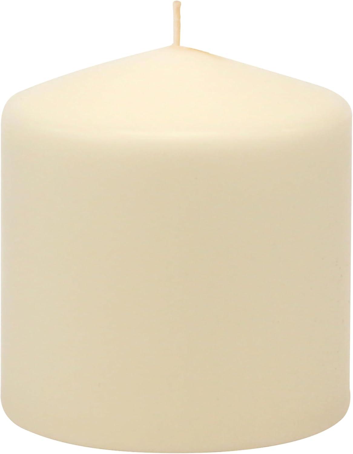 Ivory Unscented Wax Pillar Candle 3 x 3 Inch