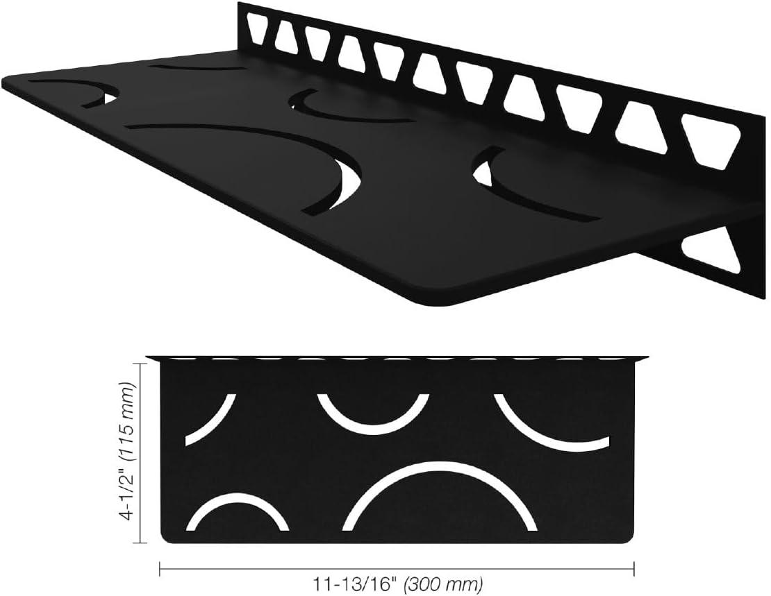 Schluter Systems Shelf Rectangular Wall Curve Matte Black
