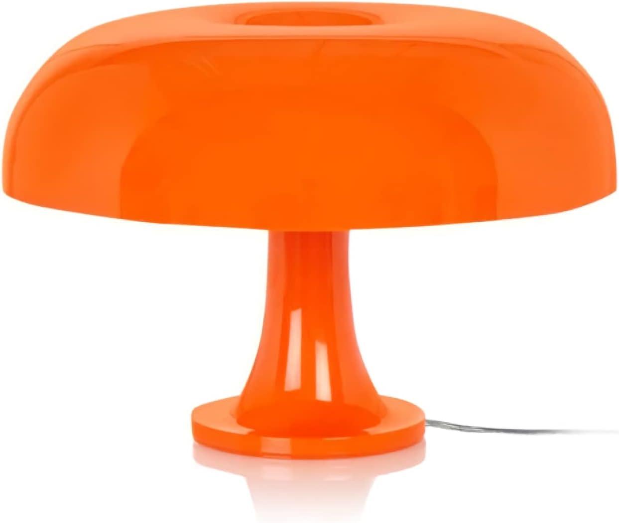 Orange Mushroom Lamp - Retro Nesso Table Lamp with Remote That Works Up to 65ft Away - Dimmable Orange Lamp - Mid-Century 70s Funky Lamp for Desk (Orange)