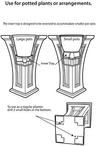 Tall Black Self-Watering Outdoor Planter Set