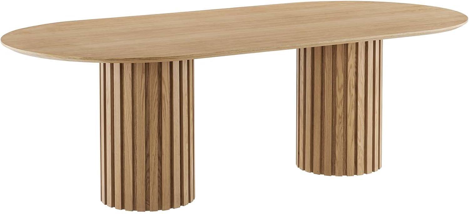 Senja 95" Oval Dining Table-EEI-6065-OAK-SET